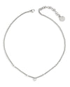 LUVO | SILVER CHAIN AND CRYSTAL HEART NECKLACE
