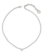 LUVO | SILVER CHAIN AND CRYSTAL HEART NECKLACE
