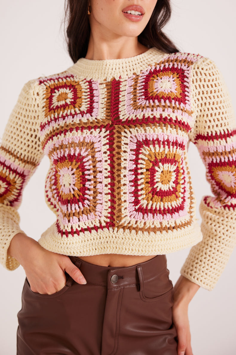 MINKPINK || Norah Crochet Sweater