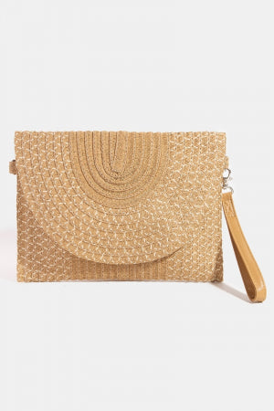 Tight Woven Envelope Clutch Bag (w/ crossbody strap)