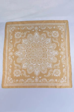 Paisley Mandala Print Square Neck Scarf (2 Colors)