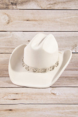 Tiny Buckle Detail Cowboy Hat (3 Colors)