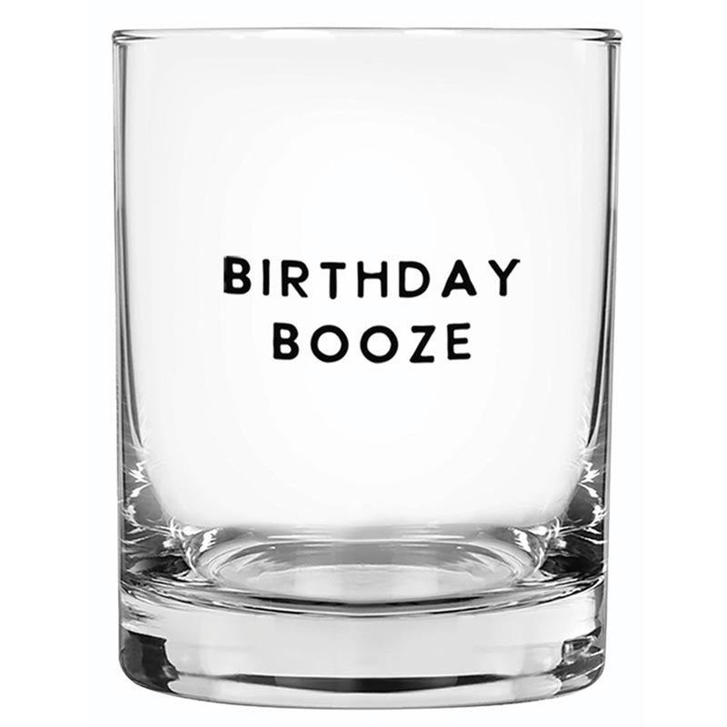 "Birthday Booze" 14oz DOF Glass