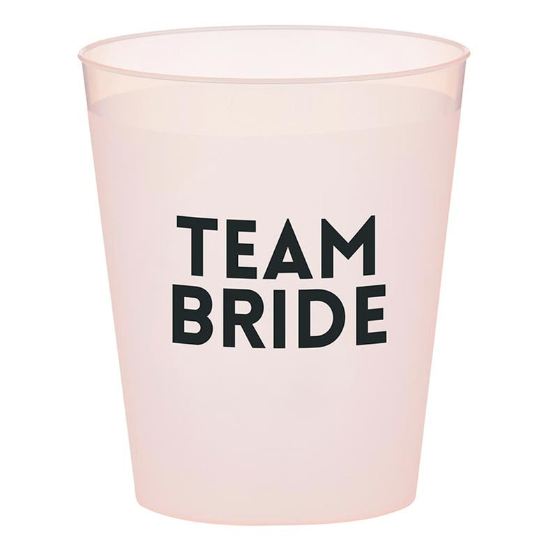 "Bride + Team Bride" Plastic Cups (Set of 8)