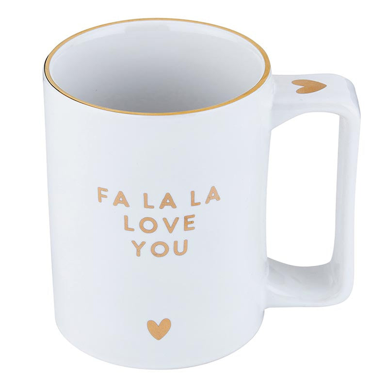 Gold Foil Mug || "Fa La La Love You"