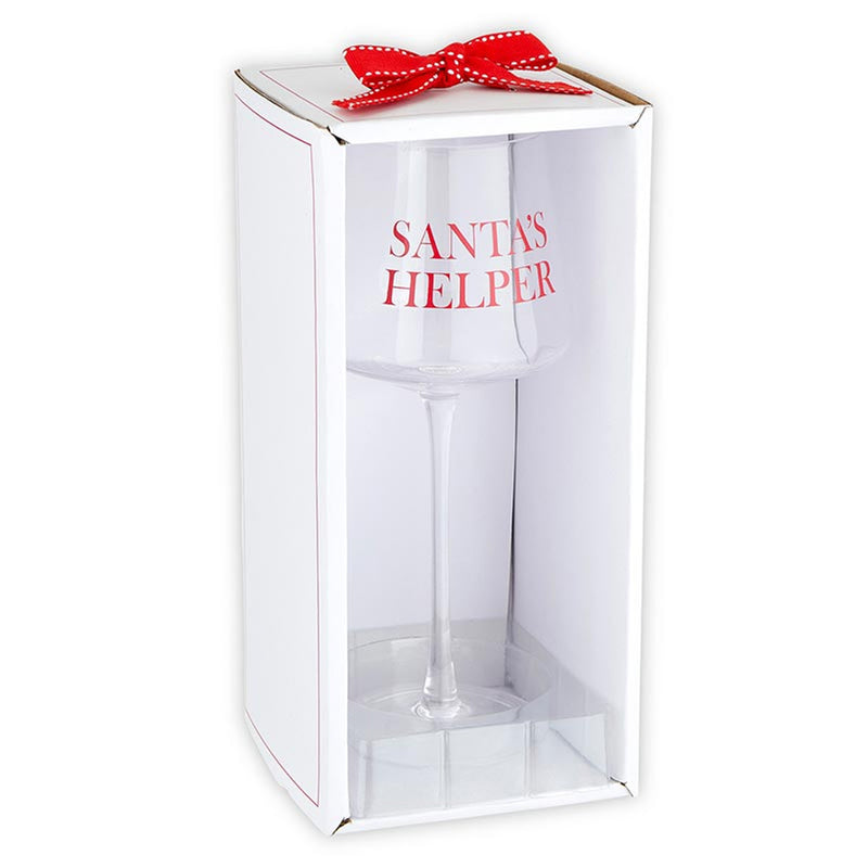 "Santa's Helper" 15oz Wine Glass