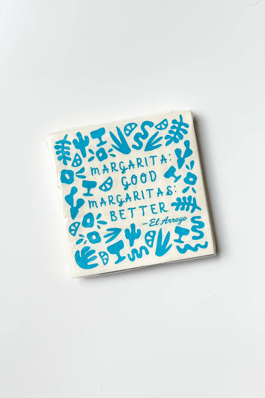 "Margarita: Good. Margaritas: Better." Cocktail Napkins (Pack of 25)