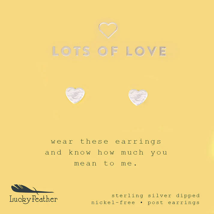 "Lots of Love" || Sterling Silver Dipped Heart Shaped Earrings