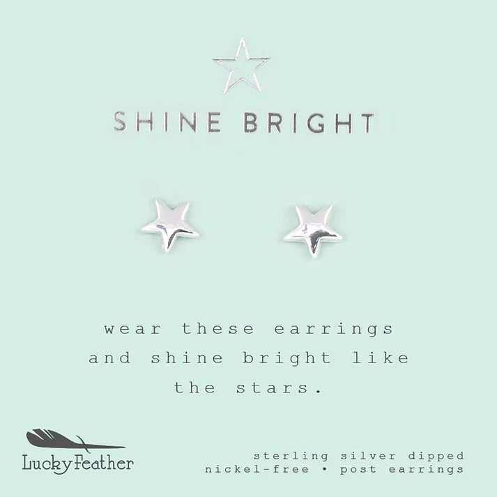 "Shine Bright" || Sterling Silver Dipped Star Shaped Earrings