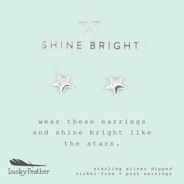 "Shine Bright" || Sterling Silver Dipped Star Shaped Earrings