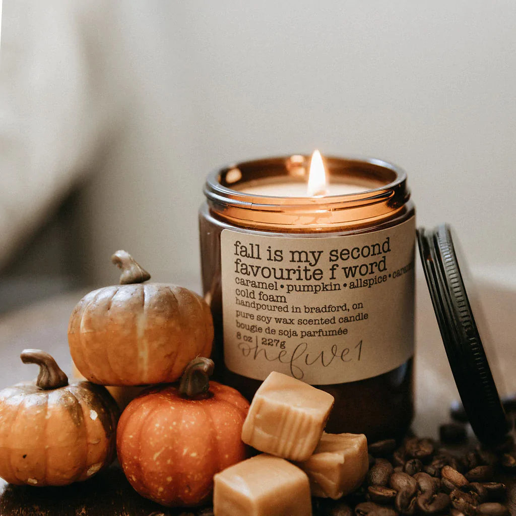 *Canadian Brand* "Fall Is My Second Favorite F Word" 8oz Soy Candle