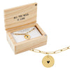 Wooden Gift Box "All You Need is Love" Heart Pendant Link Necklace