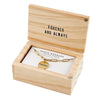 Wooden Gift Box "Forever" Pendant Link Necklace