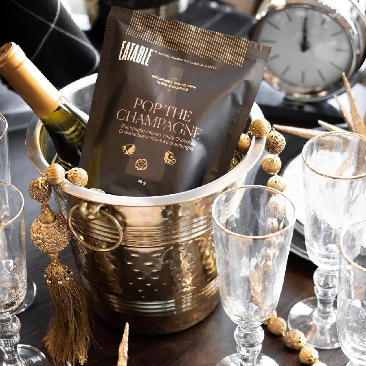 Eatable || "Pop the Champagne" Alcohol Infused Gourmet Popcorn 40g
