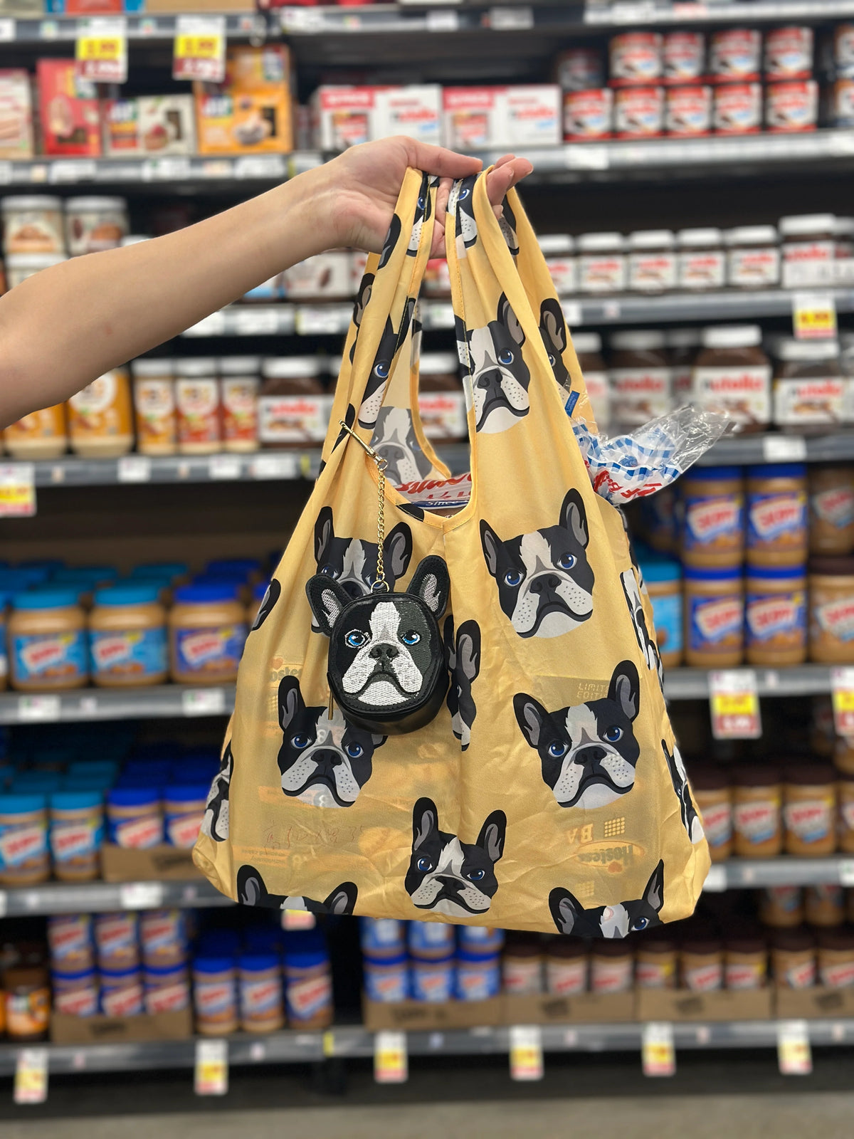 Dog 2 in 1 Bag Charm & Reusable Shopper Bag