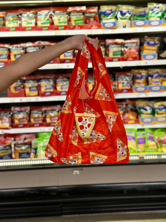 Pizza 2 in 1 Bag Charm & Reusable Shopper Bag