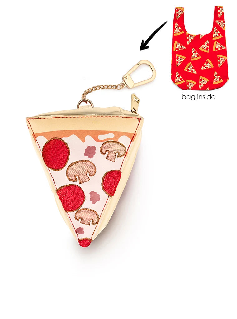 Pizza 2 in 1 Bag Charm & Reusable Shopper Bag