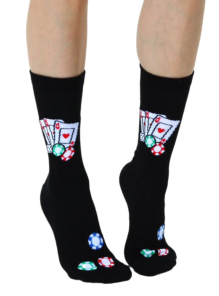 "Poker" 3D Crew Socks