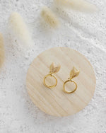 PRALINE | GOLD LEAF STUDDED EARRINGS