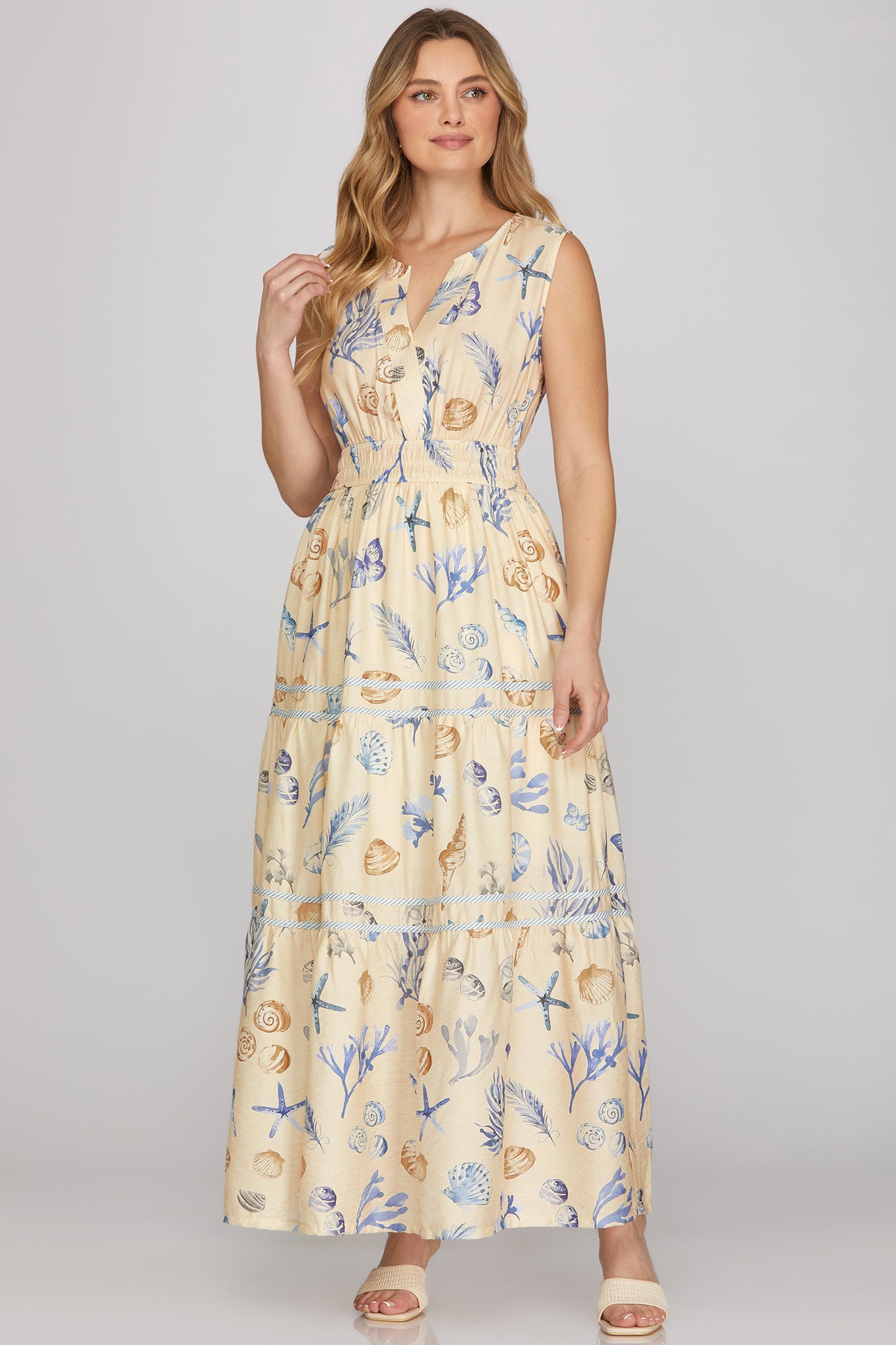 Coastal Dream Sleeveless Maxi Dress