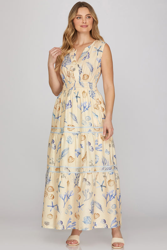 Coastal Dream Sleeveless Maxi Dress