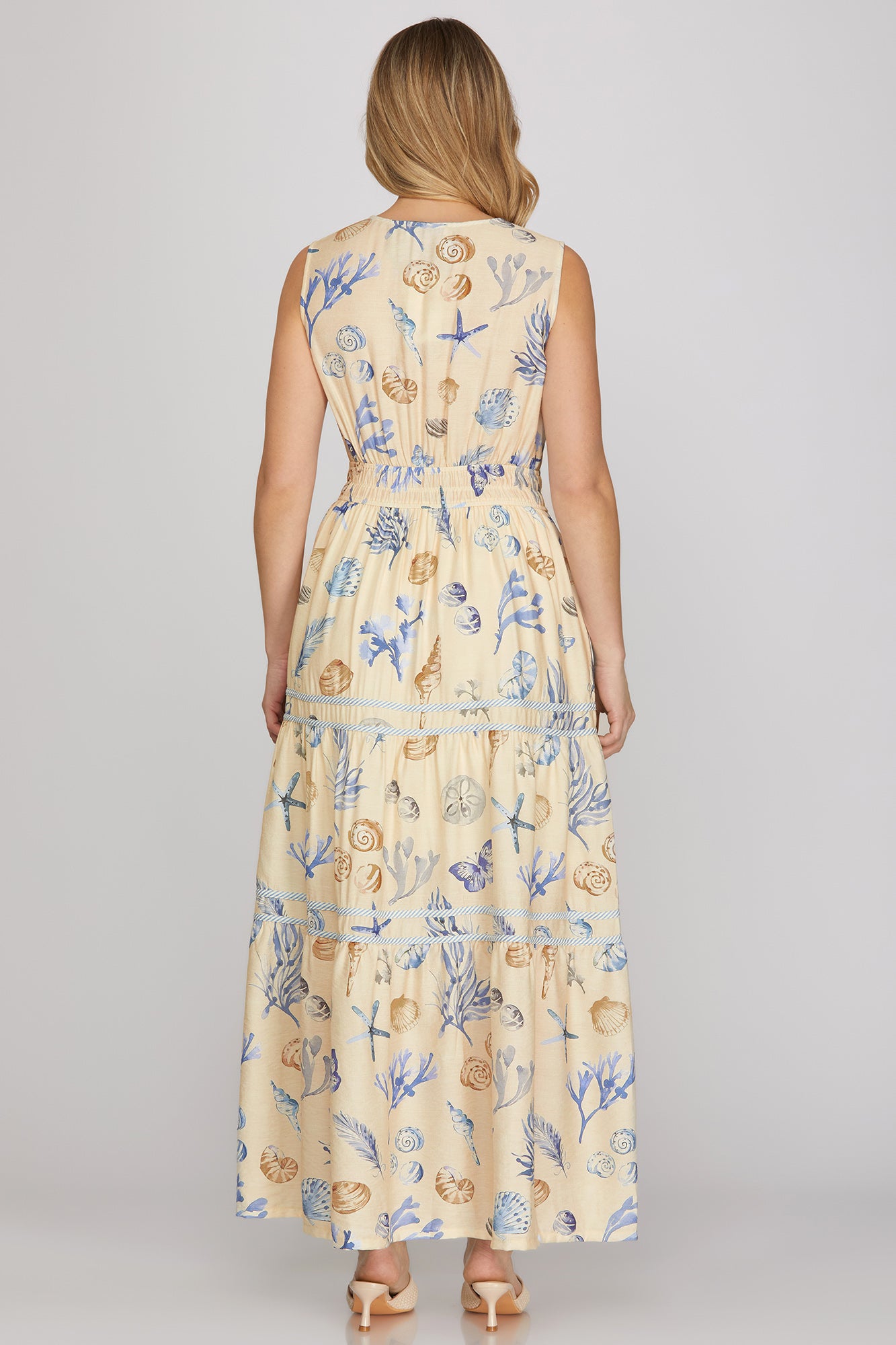 Coastal Dream Sleeveless Maxi Dress