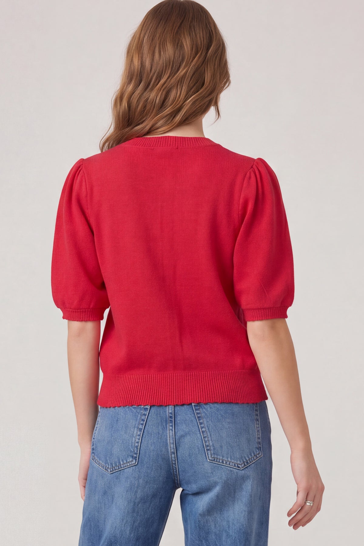 Short Sleeve Button Front Cardigan