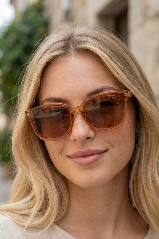 Simple Square Frame Sunglasses (4 Colors)