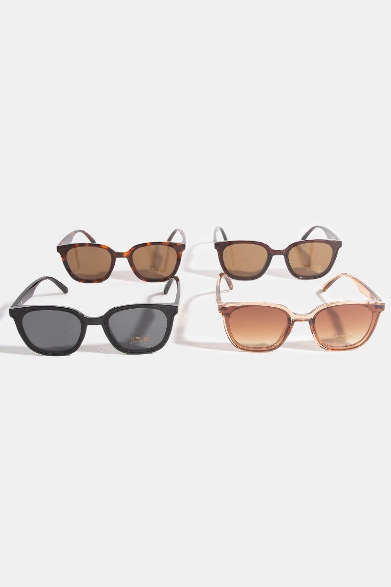 Simple Square Frame Sunglasses (4 Colors)