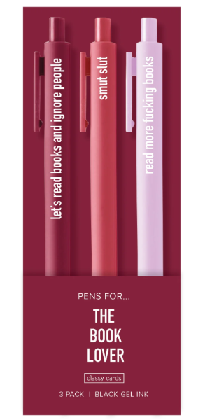 "Book Lover" Set of 3 Pens