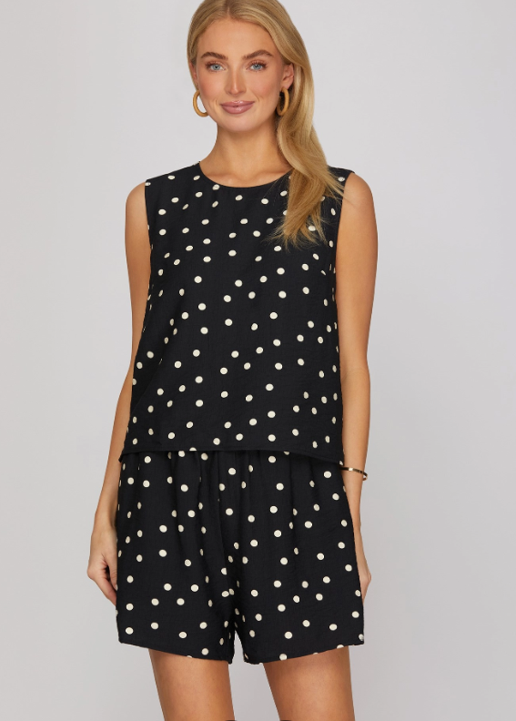 Side Pocket Polka Dot Shorts