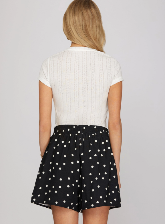 Side Pocket Polka Dot Shorts