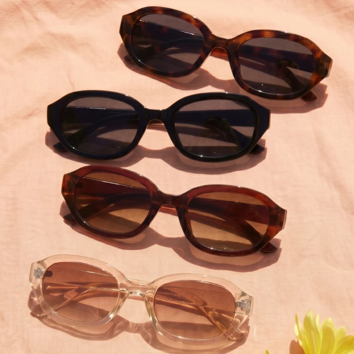 Bold Retro Oval Frame Sunglasses (4 Colors)