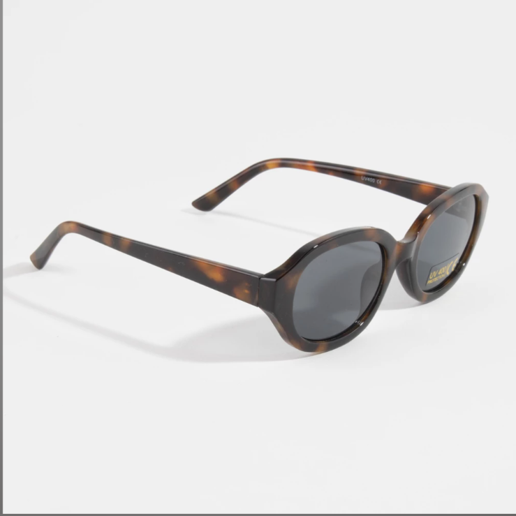 Bold Retro Oval Frame Sunglasses (4 Colors)