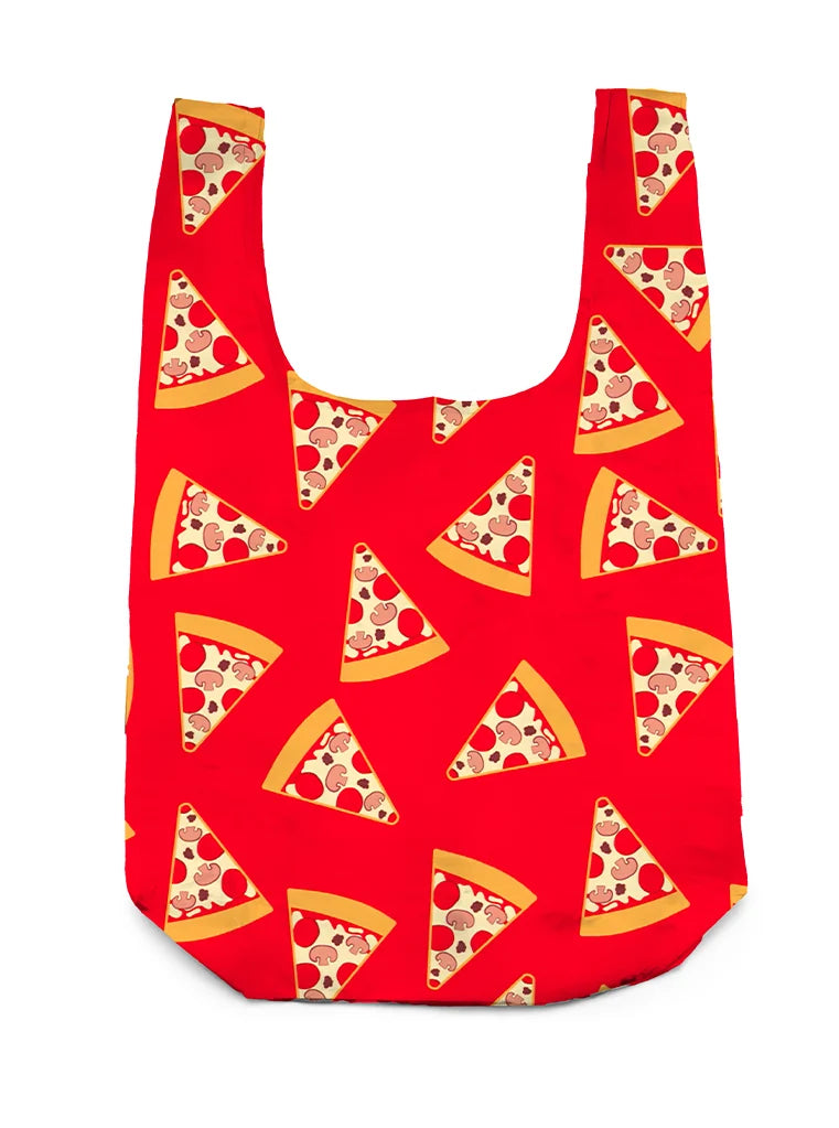 Pizza 2 in 1 Bag Charm & Reusable Shopper Bag