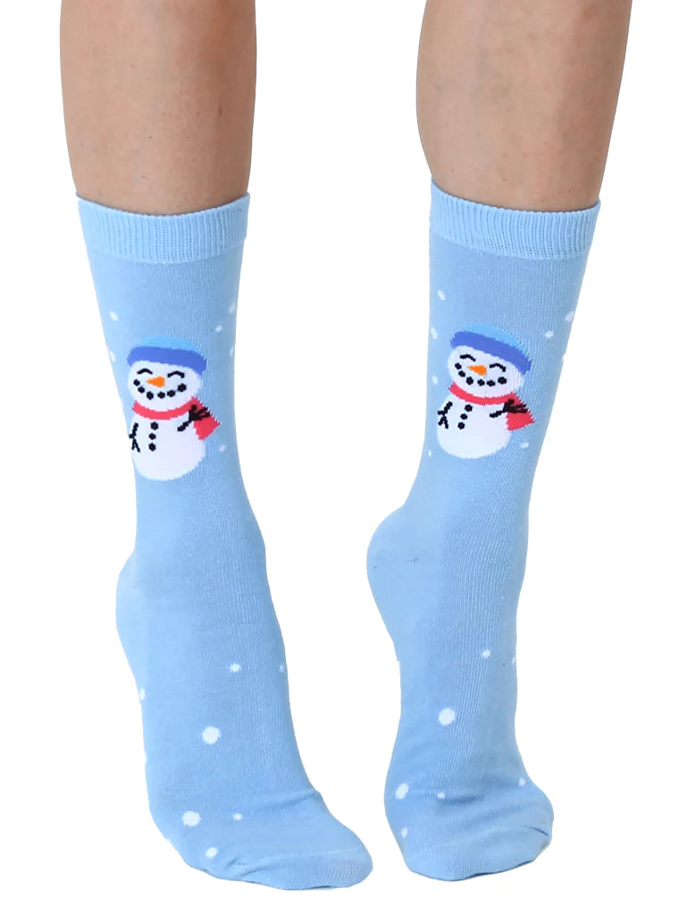 "Snowman" 3D Crew Socks