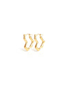 WINSLET | GOLD IRREGULAR HEART HOOP EARRINGS