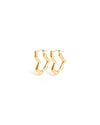 WINSLET | GOLD IRREGULAR HEART HOOP EARRINGS