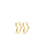 WINSLET | GOLD IRREGULAR HEART HOOP EARRINGS