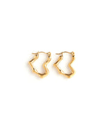 WINSLET | GOLD IRREGULAR HEART HOOP EARRINGS
