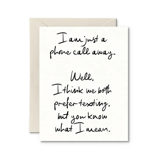 *Canadian Brand* | "Just a Phone Call Away" Friendship/Empathy Card