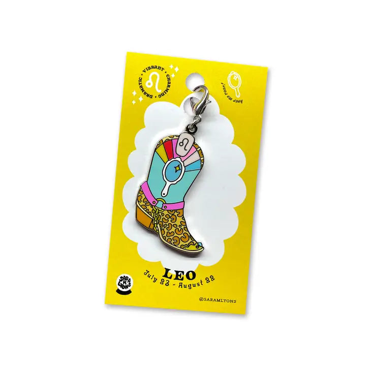 Zodiac Boots Enamel Charm || Leo