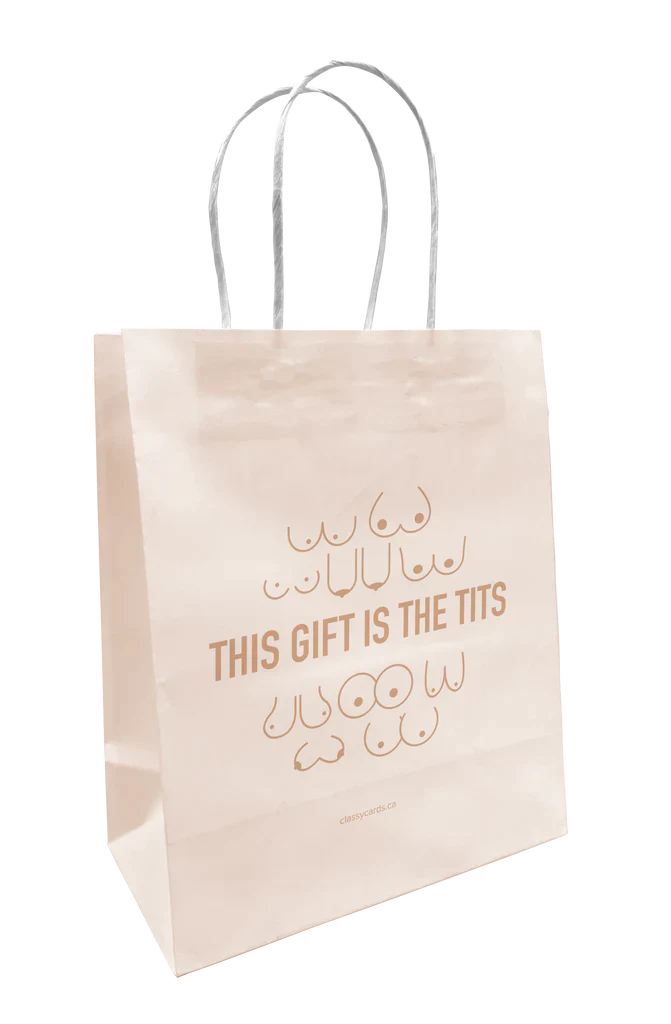 "This Gift Is The Tits" Paper Gift Bag