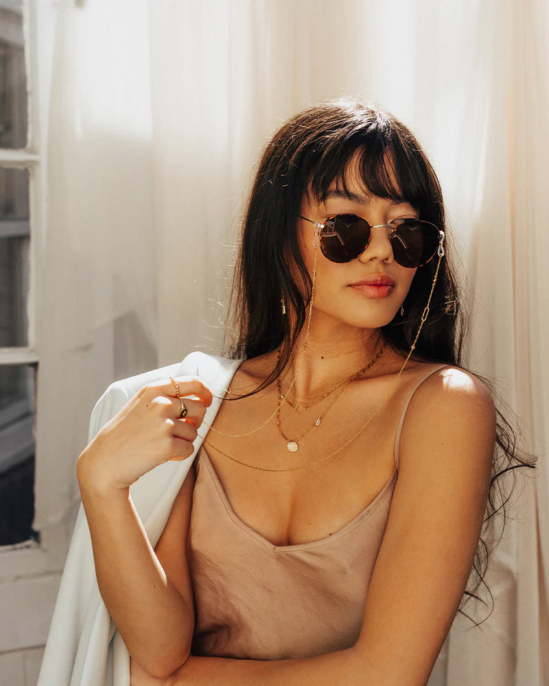 CLAM | GOLD SHORT LAYERED SHELL NECKLACE