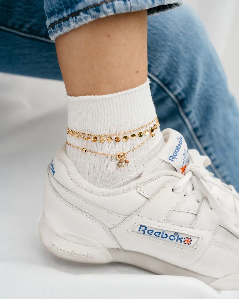 BELLA | GOLD MULTI-STRAND CHARM ANKLET