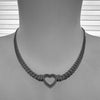 "Bellatrix" Cuban Chain Necklace with Heart Gold