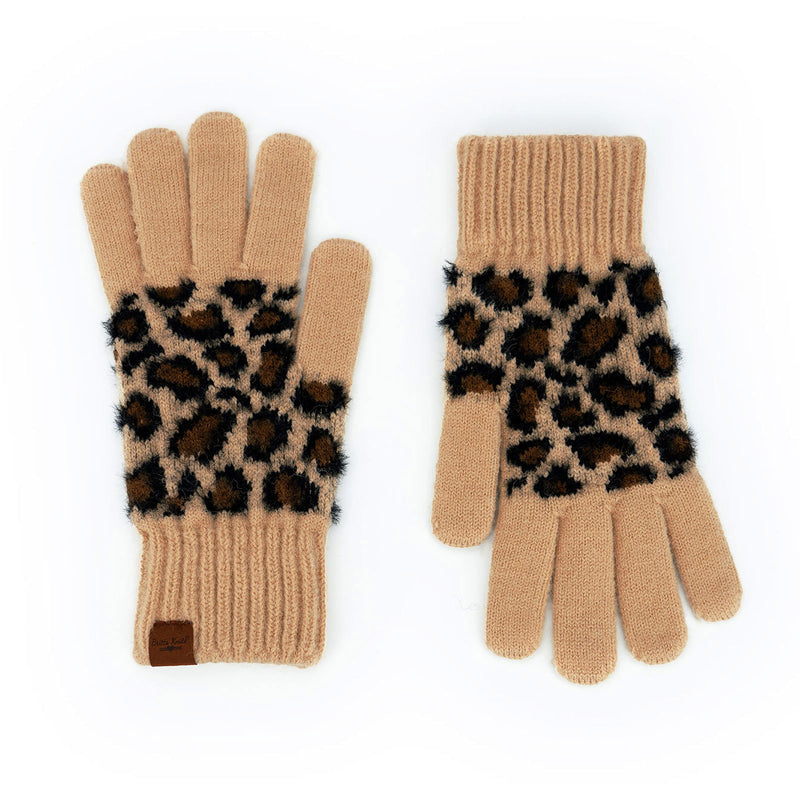 Snow Leopard Gloves (Tan)