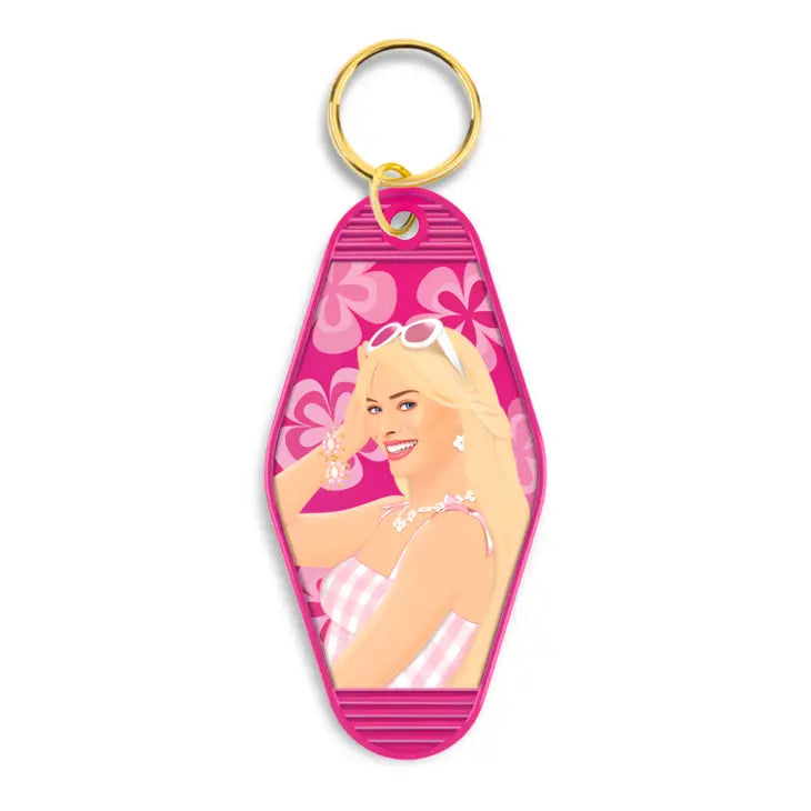 Barbie Movie || Barbie (Margot Robbie) Motel Keychain