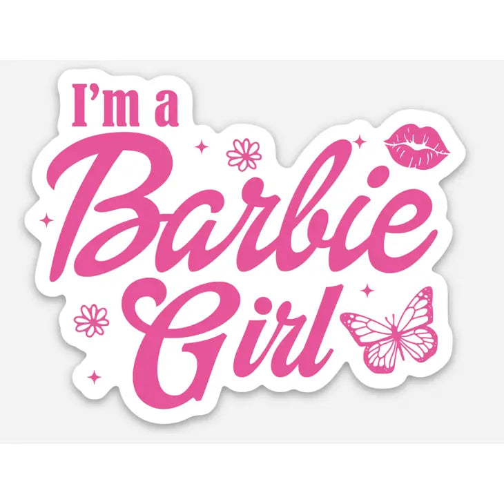 "I'm a Barbie Girl" Vinyl Sticker