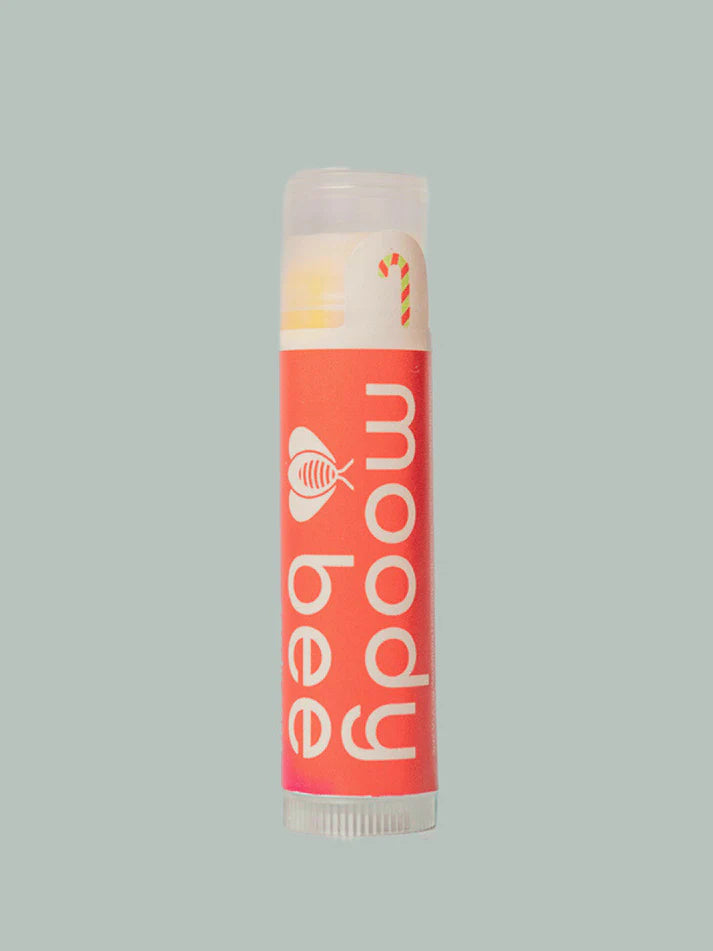 Moody Bee || Candy Cane Beeswax Lip Balm